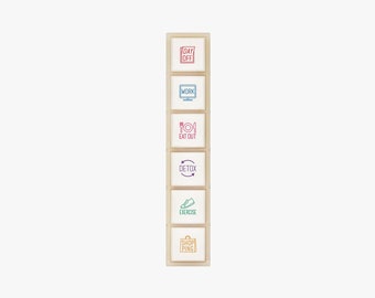 Kodomo No Kao Pochitto6 Push-Button Stamp Schedule In English 1800-016