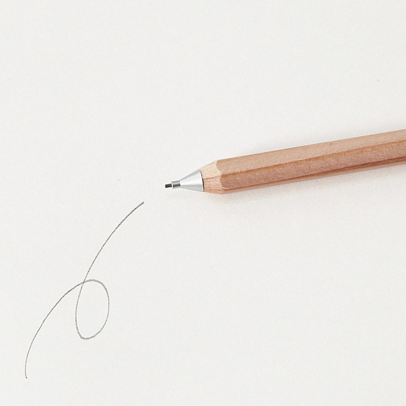 Muji Mechanical Pencil Wooden Slim Size 0.5mm Etsy