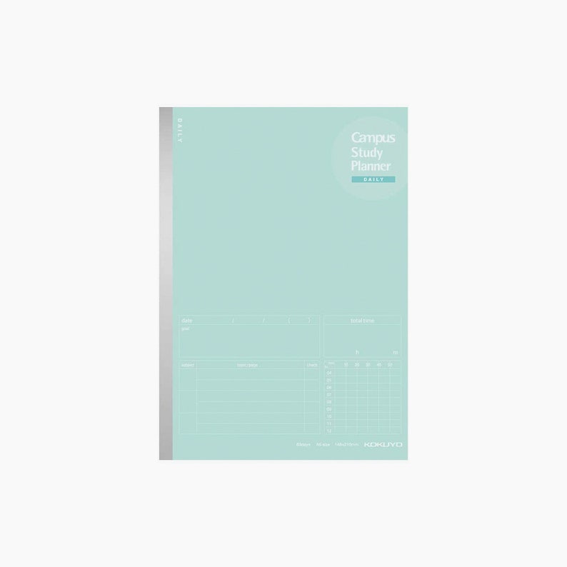 Kokuyo Campus Study Planner Notebook Daily Mint Green Etsy