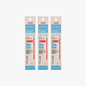 Mitsubishi Uni Jetstream Lite Touch Ink Pen Refill For Multi-color & Multi-function Pen 3-piece 0.5 mm Red SXR-L80-05