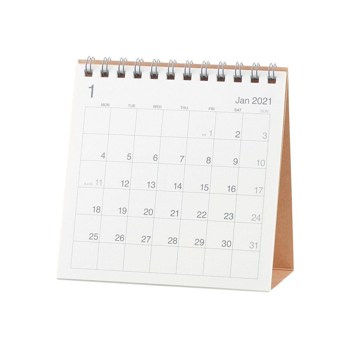 Muji Desk Calendar 2021 Bagasse Paper Start From Monday 2020 Etsy