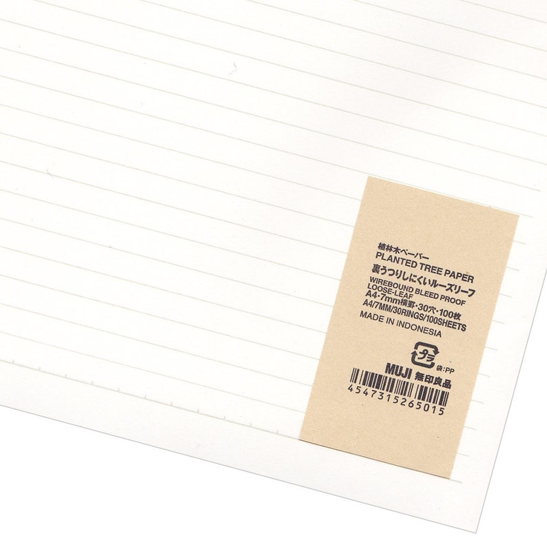 Muji Loose Leaf Lined Etsy Muji Loose Leaf Lined Etsy