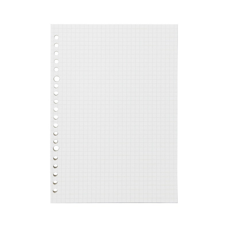 muji loose leaf paper grid etsy