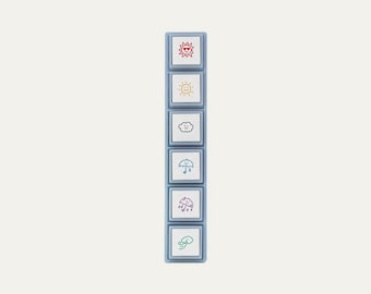 Kodomo No Kao Pochitto Pick Push-Button Stamp — Weather Icons