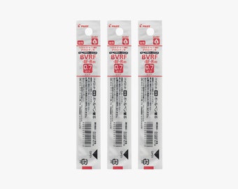 Pilot Oil-based Ballpoint Pen Refill 0.7mm Red 3-pack BVRF-8F-R