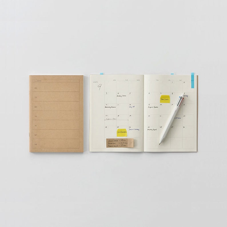 Muji Notebook Diary Monthly / Weekly Etsy