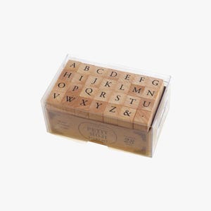 Kodomo No Kao Petit Moji Stamp Set Large Alphabet Uppercase 1234-016