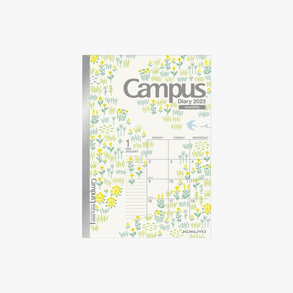 Kokuyo Campus Diary 2023 Monthly A6 Scandinavian Limited Etsy