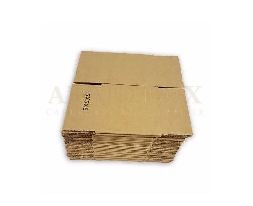 250 x 5" CUBE SINGLE WALL CARDBOARD BOXES 5X5X5" 24HRS 