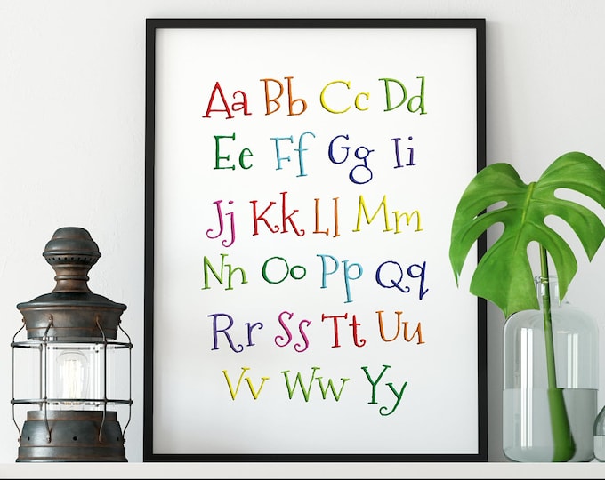 Digital Fiji Language Alphabet Print Sugarplum // Fijian Alphabet - Fiji Gift - Fijian Language Learning - Fiji Gift - Fiji Islands Wall Art