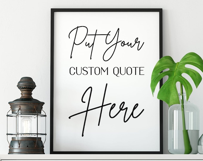 Featured listing image: Custom Word Print Digital File