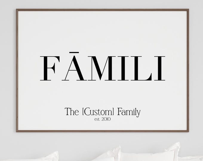 Tonga Custom Fāmili (Family) Name Print - Style 1
