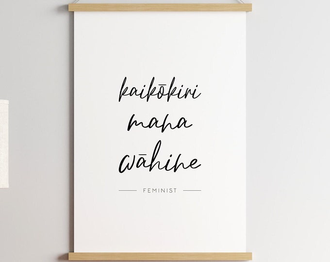 Digital Kaikokiri Mana Wahine (Feminist) Maori Print