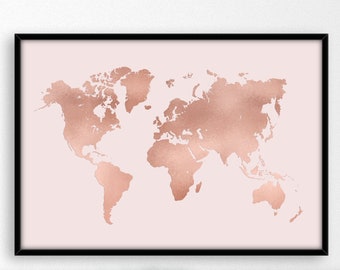 Rose Gold Matte Paper Poster