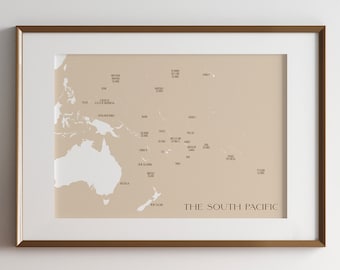 The South Pacific Map - Neutral