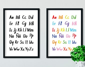 DIGITAL Spanish Alphabet Print - Chokle