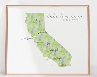 California USA Landscape Map