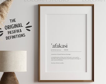 Samoa 'Afakasi (Mixed Samoan) Definition Digital Print
