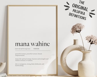 Digital Hawaii Mana Wahine (Powerful Woman) Definition Print / Instant Download