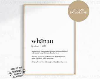 Digital New Zealand Maori Whanau (Family) Definition Digital File