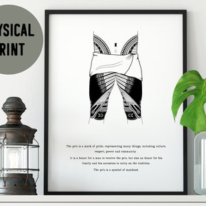Samoa Pe&#39;a Tatau Physical Print