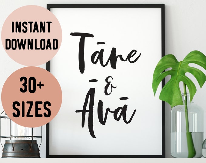 Samoa Tāne & Āvā (Husband and Wife) Digital Print