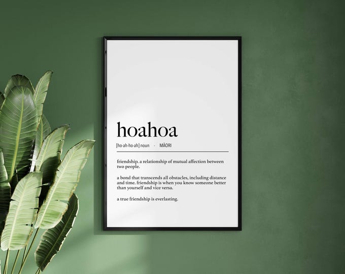 New Zealand Maori Hoahoa (Friendship) Definition Physical Print
