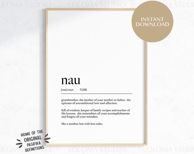 Fiji Nau (Grandmother) Definition Digital Print