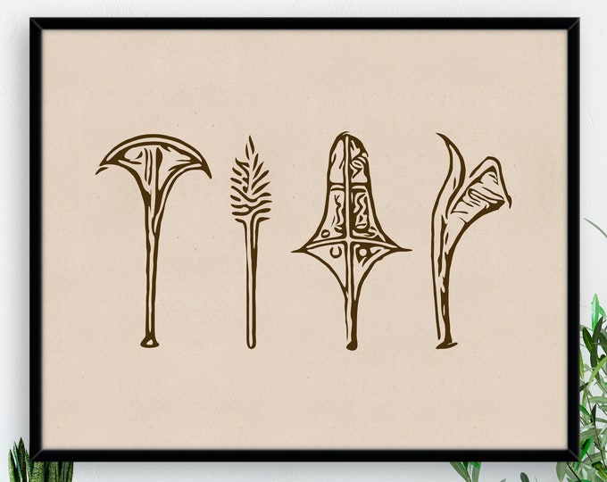 Fiji War Clubs Natural Print