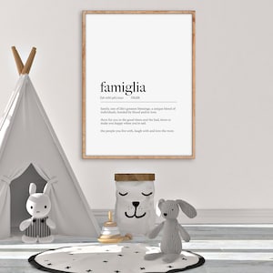 Italian Famiglia (Family) Definition Physical Print / Italy Gift Idea / Romantic Poster Print / Travel Italy Gift / Family Over Everything image 4