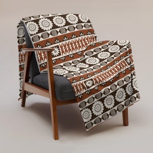 Fijian Sulueti Masi (Tapa) Small Print Throw Blanket