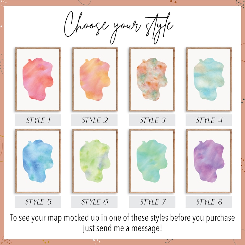 Mapa de Papúa Nueva Guinea / Acuarela con etiquetas / Arte mural digital o impreso / Póster de mapa grande / Idea de regalo / Impresión giclée / Decoración del hogar de Oceanía imagen 2