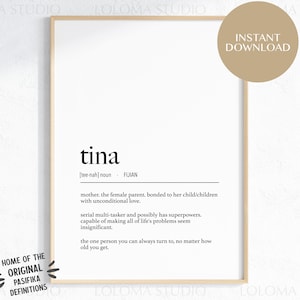 Fiji Tina (Mother) Definition Digital Print | Mothers Day Gift | Gift for Her | Fijian Family | iTaukei Culture |