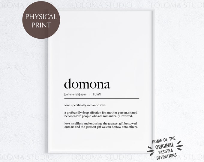 Fiji Domona (Love - Romantic) Definition Physical Print