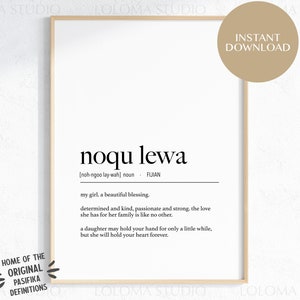 Fiji Noqu Lewa (My Girl / Daughter) Definition Digital Print