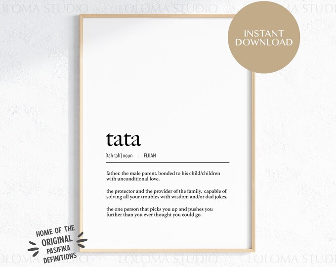 Fiji Tata (Father) Definition Digital Print