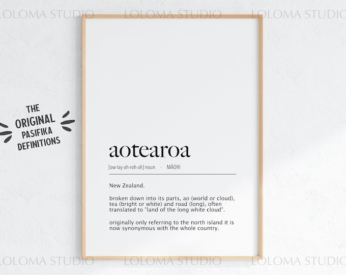 Aotearoa (New Zealand) Definition Digital Print
