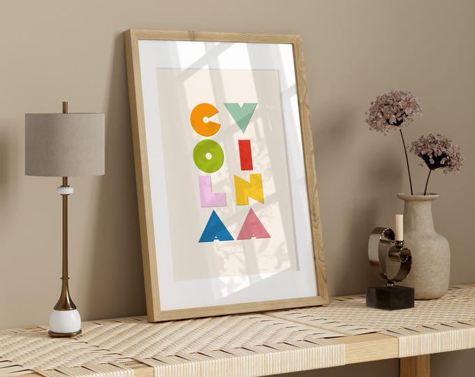 Digital Fiji Cola Vina (Hello) Rainbow Wall Art