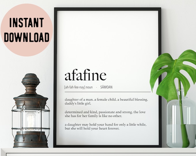 Samoa Afafine (Daughter of a Man) Definition Digital Print