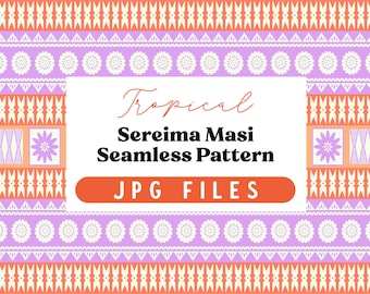 Seamless Fijian Masi Tropical Pattern Files