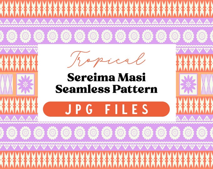Seamless Fijian Masi Tropical Pattern Files
