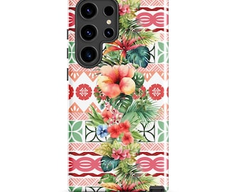 Polynesian Tough case for Samsung® Luisa Peach Pattern
