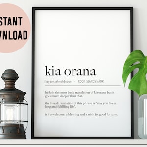 Îles Cook Kia Orana (Hello) Définition Impression numérique
