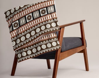 Fijian Sereima Masi (Tapa) Small Print Throw Blanket