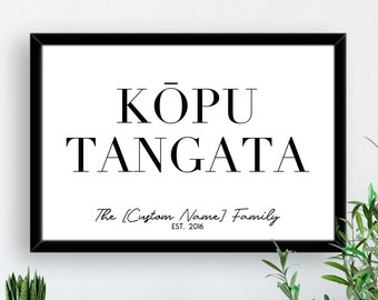 Cook Islands Custom Kōpu Tangata (Family) Name Print