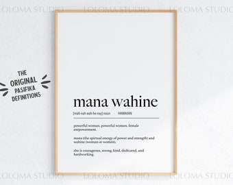 Hawaii Mana Wahine (Powerful Woman) Definition Physical Print
