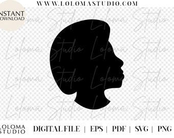 Fiji Marama Silhouette 1 SVG Design - SVG cut files, melanesian art, cricut design, SVG files for cricut, png, eps, pdf, fijian