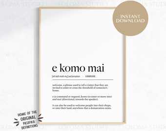 Hawaii E Komo Mai (Welcome) Definition Digital Print