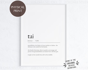 Fiji Tai (Grandfather) Definition Physical Print