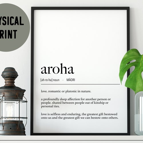 New Zealand Te Reo Maori Aroha love Definition Physical Etsy Canada